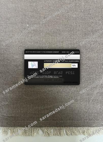Denmark Jyske Bank visa debit card photolook back
